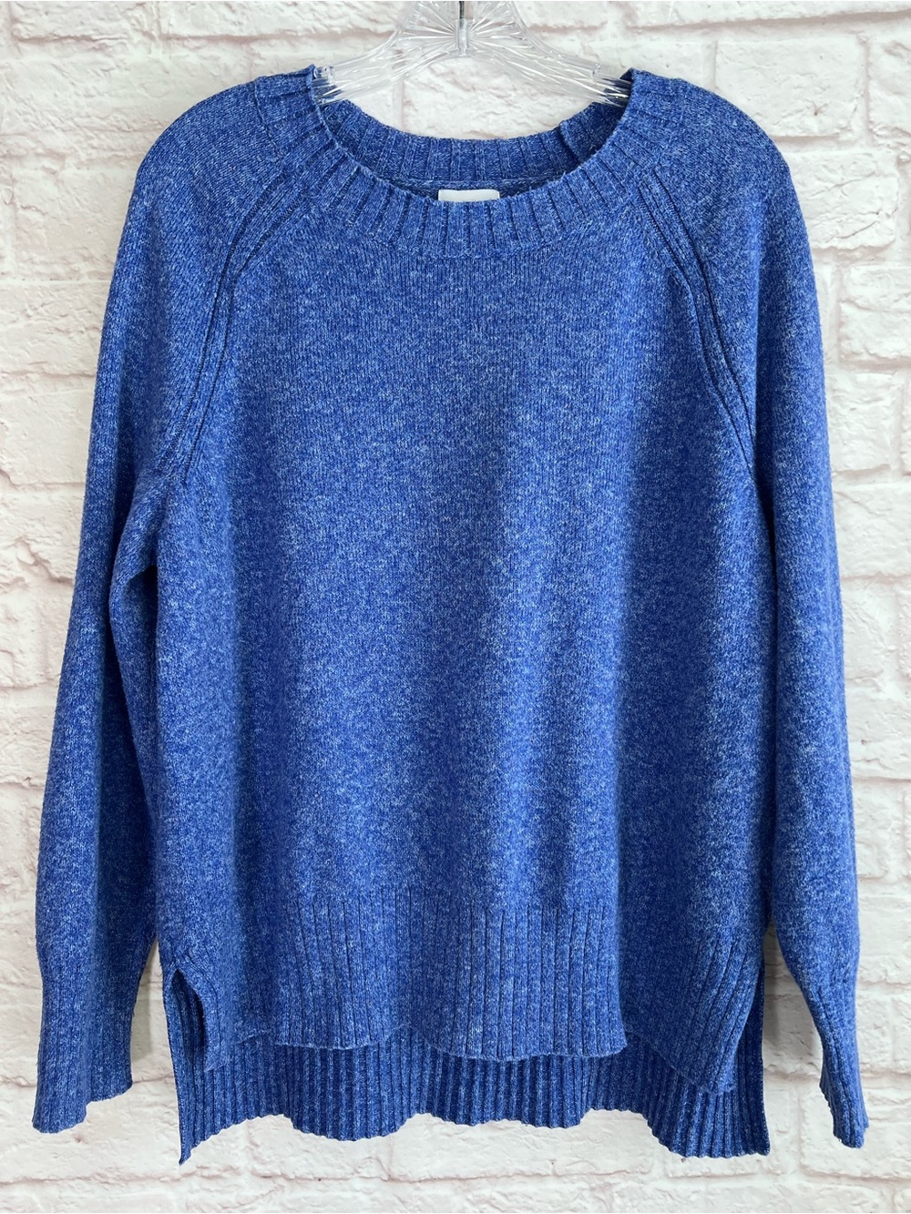 Old Navy Blue Cotton Blend Hi-Lo Sweater Size Large